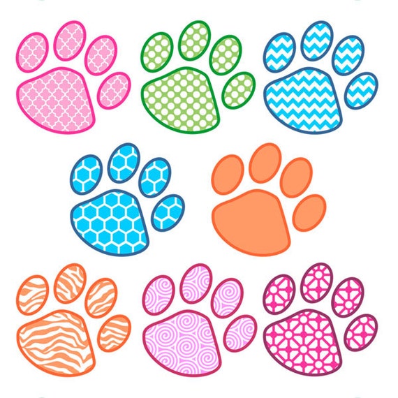 Download Items similar to Paw Cub Print Cuttable Design SVG, DXF, EPS use with Silhouette Studio & Cricut ...