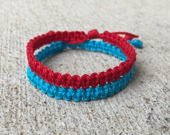 Simple Macrame Bracelet (Style 1) - made to order- 42 colors available
