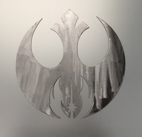 Star Wars metal wall art Rebellion Jedi symbol decor sign