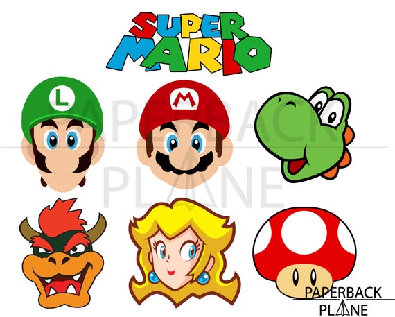 Super mario luigi yoshi SVG PNG Cut Files for use with