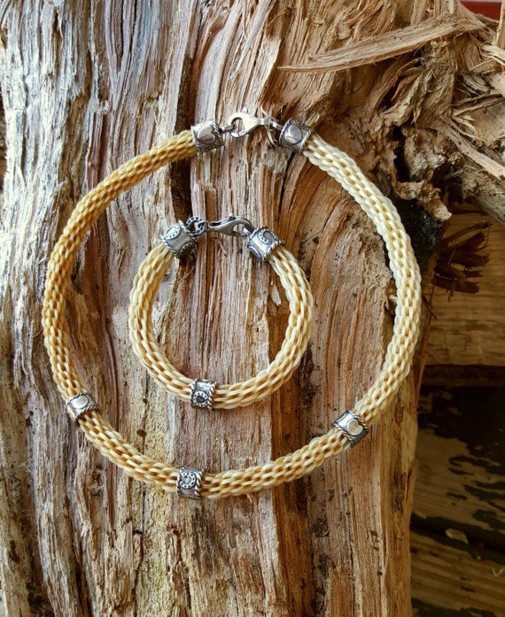 Custom Horse Hair Necklace Bracelets Sold by HorseHairCreationsCH