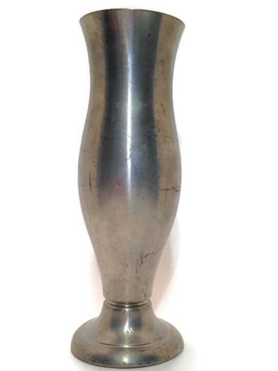 Large Pewter Vase Antique Stamped 'International