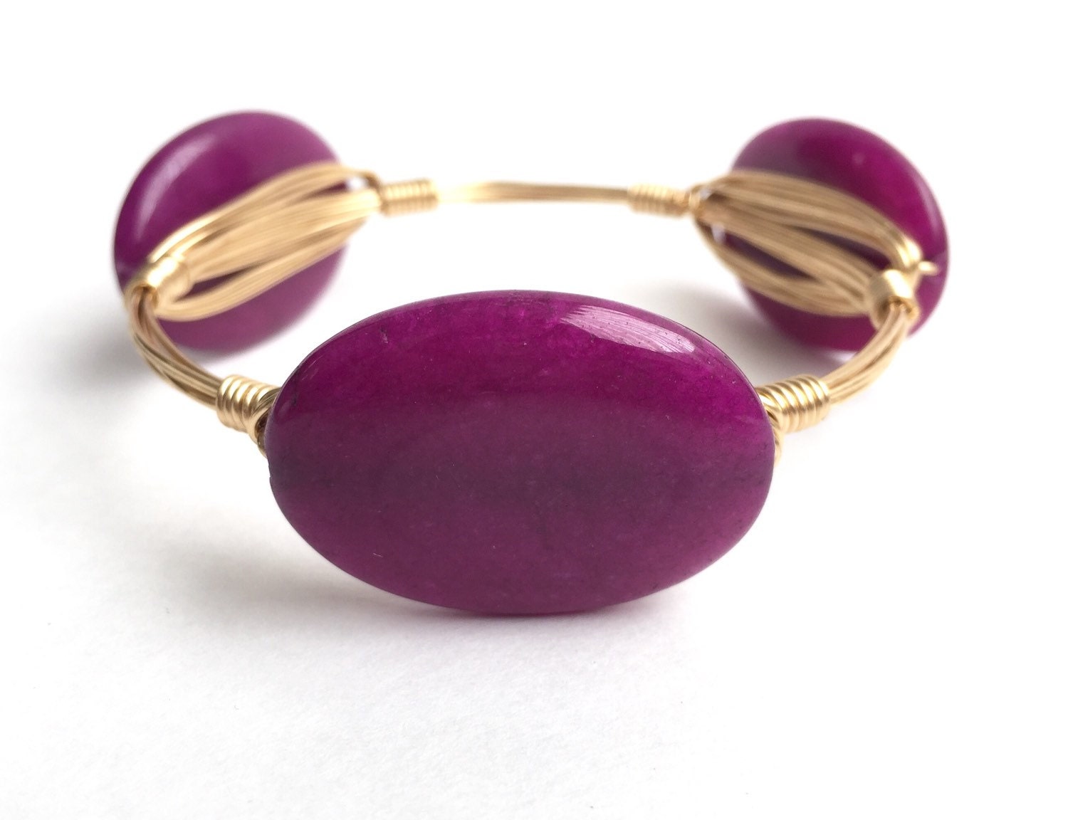 Purple Jade Wire Bangle Bangle Bracelet Wire Bangle