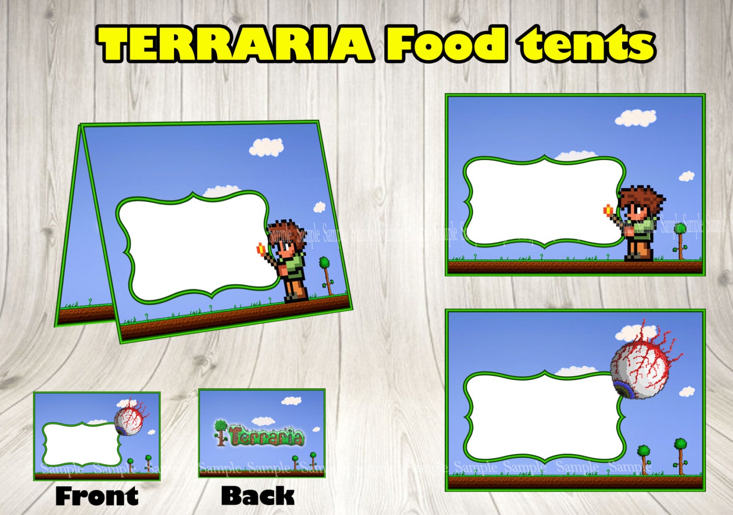 TERRARIA FOOD TENTS. Terraria party.Terraria by DecorationsLeon