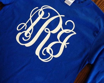 Long sleeve monogrammed shirt
