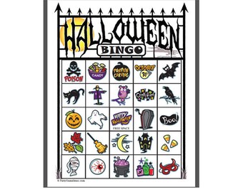 Halloween Bingo Game 25 Card Pack - Printable Halloween Bingo