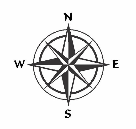 Compass Rose Single Layer Vector File