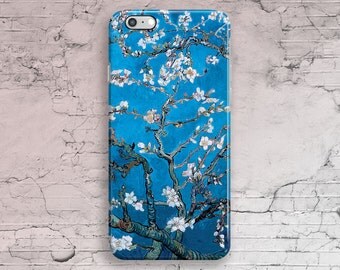 iPhone 7 Case Almond Blossom Van Gogh, Floral iPhone 6 Case, Blue iPhone 6S, iPhone 7 Plus, iPhone 6S Plus, iPhone 5 Case, 4 4S 5S 5C SE