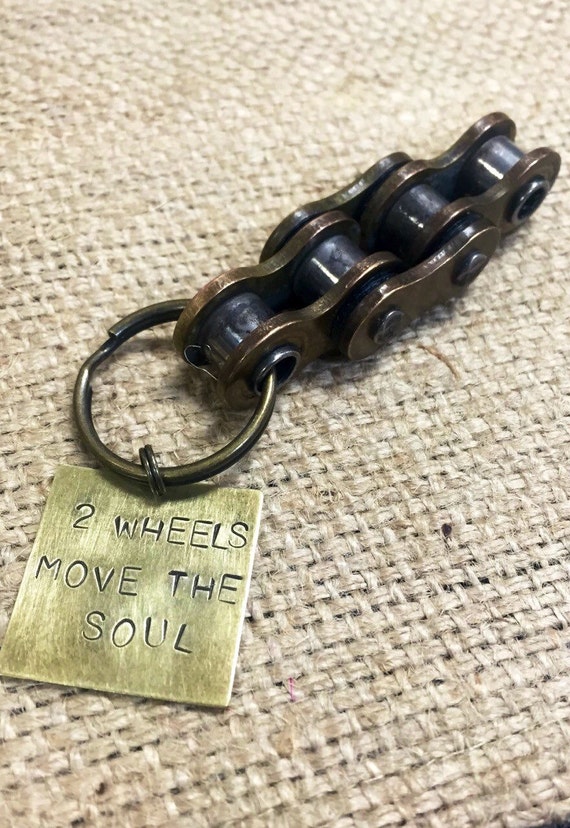Items similar to Custom Motorcycle chain key chain. Will stamp any name
