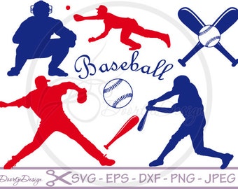 Baseball SVG for cutting machines, SVG files Baseball for Cricut, Clipart, Silhouette files, svg baseball, EPS Vinyl cut, Sports svg