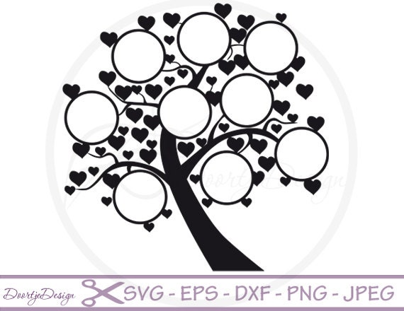 Download DXF Family Tree for cutting machines SVG files family tree