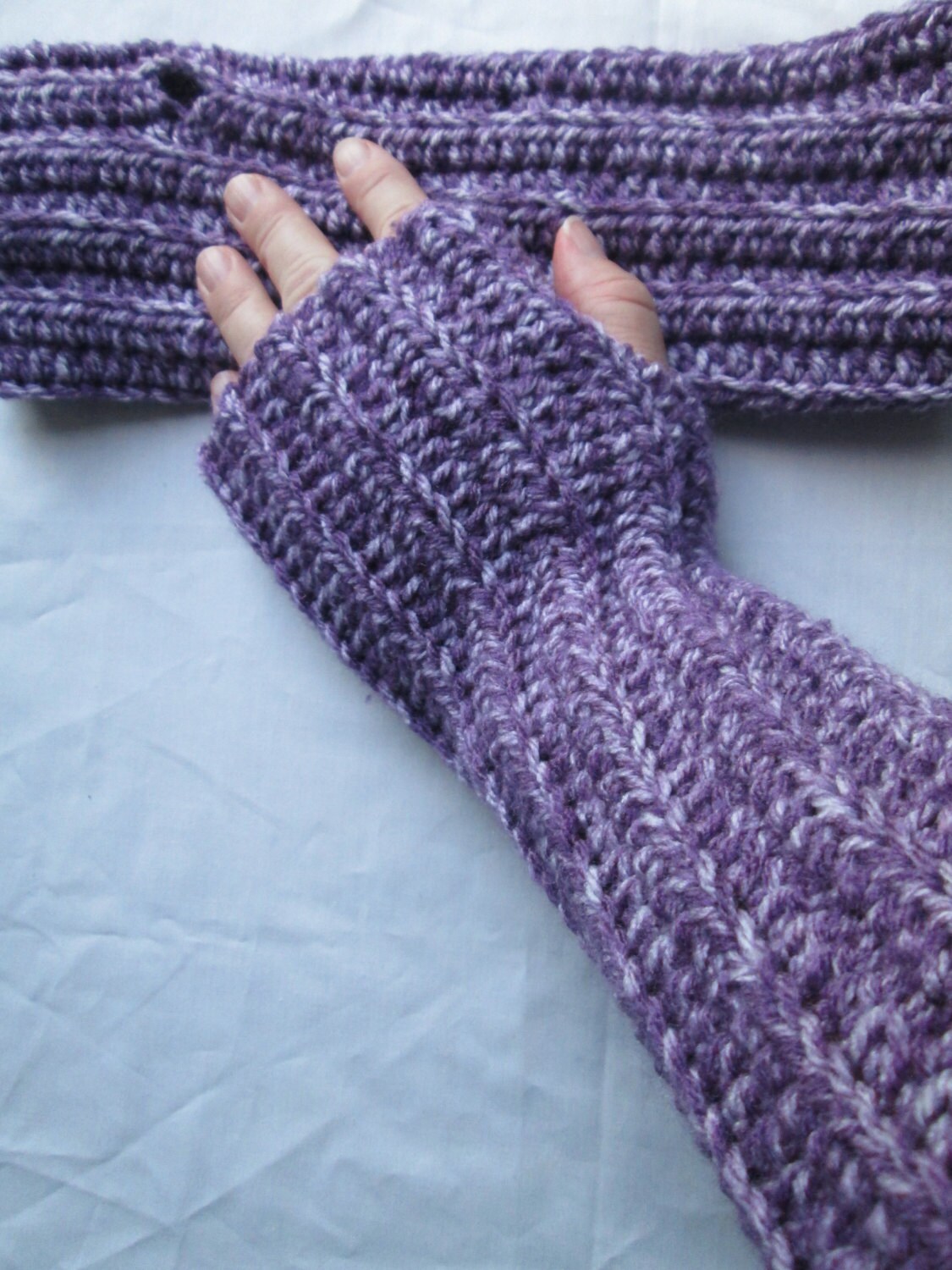 Purple arm warmers wrist warmers finger less gloves tween
