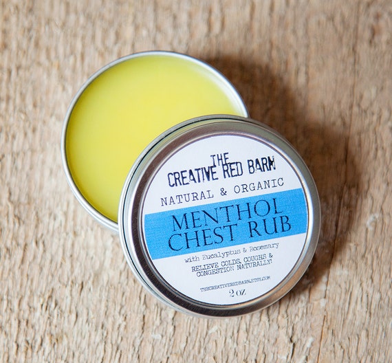 Organic Menthol Chest Rub for Congestion Natural Vapor Rub