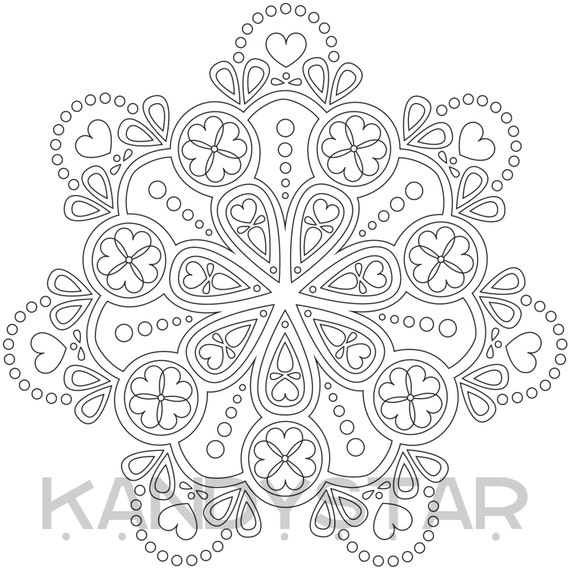  Mandala  Coloring  Page  Lucky in Love Printable