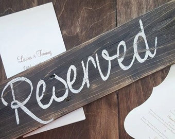 Reserved Seating Wooden Wedding Sign, Wedding Signs, Wedding Decor, Reserved Signs, Rustic Wedding Signs, Reclaimed Wood Signs, Custom Signs