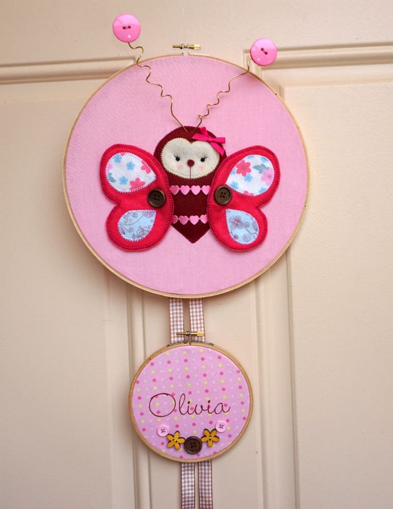 Butterfly Hospital Door HangerPersonalized Girl Nursery Door