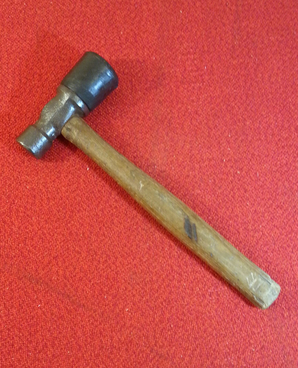 Vintage Tire Hammer Ken Tool T33 R Rubber Mallet Hickory Wood