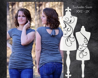 The Simply Ruched Top (Women's Sizes) PDF Sewing Pattern