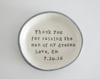 Mother of the groom gift, man of my dreams, mother of the bride, Personalised Ring dish, ring bowl, wedding gift, wedding day gifts, trinket