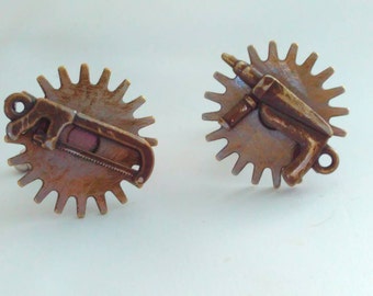 Handmade steampunk, Steampunk cufflinks, steampunk jewelry, handmade steampunk cufflinks, tools cufflinks, bridegroom, wedding cufflinks