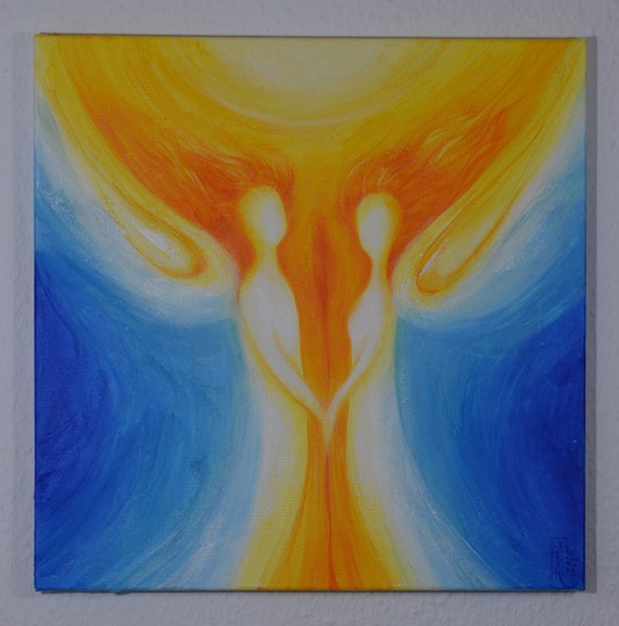 Original hand painted acrylic spiritual painting on canvas