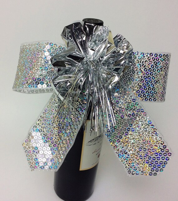 Silver Gift bow Birthday Shower bow Bridal Shower bow by ArtofBows