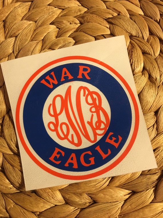 Download War Eagle Auburn Monogram Decal by MiltonMonograms on Etsy