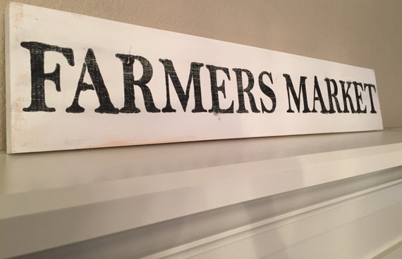 Distressed Handmade Wood Farmers Market Sign- made to order/custom | Fixer Upper | HGTV |