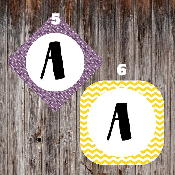 custom banner printable letters birthday by lanierprintables