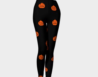 Halloween leggings/ Creepy pumpkin leggings / sexy adult halloween costume for women/ hallows eve yoga pants / monster costume sexy