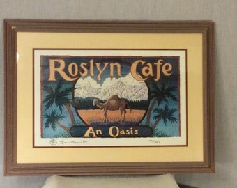 Don O'Conner signed and numbered print "Roslyn Cafe" w/COA