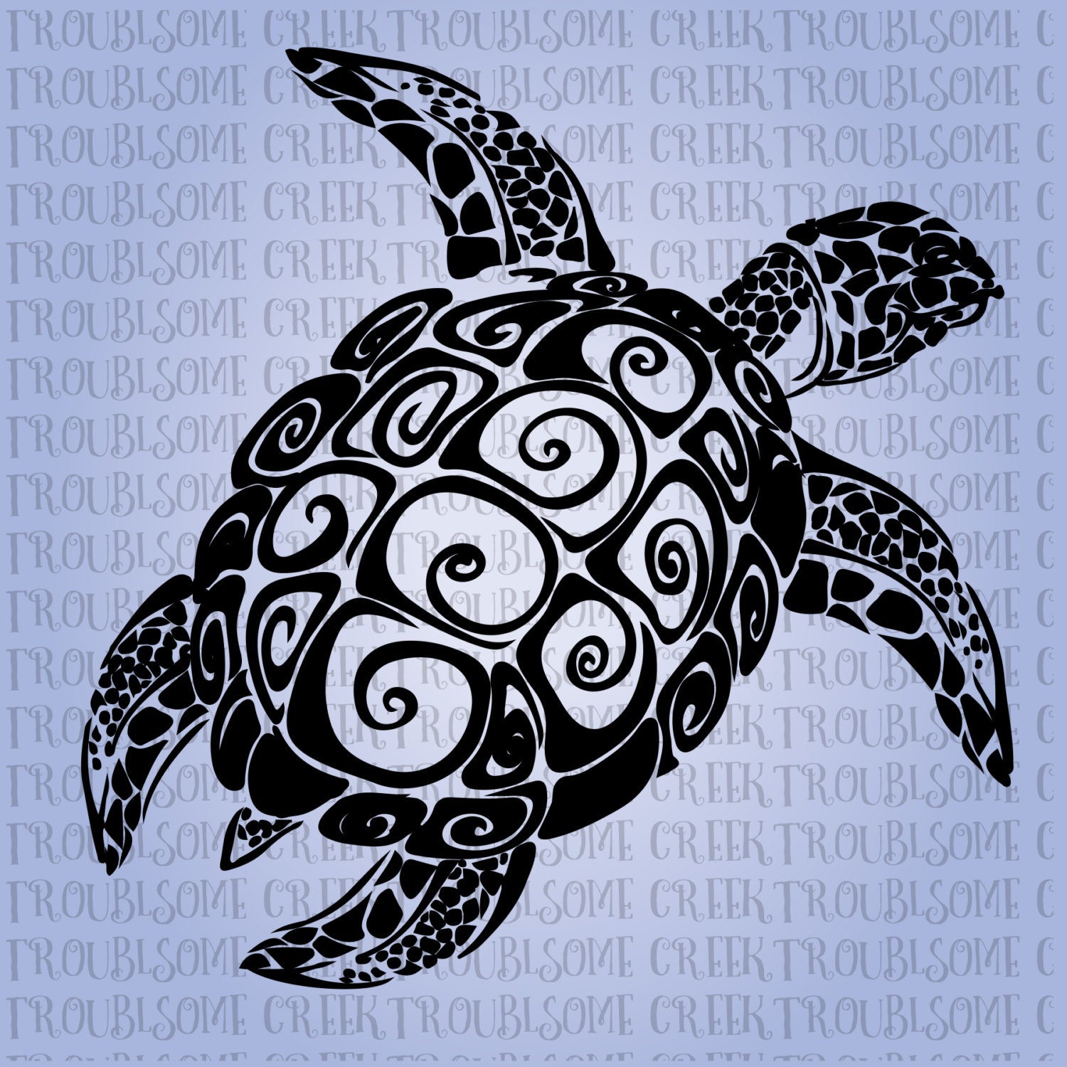 Download Tribal Turtle Instant Download SVG Silhouette Cricut