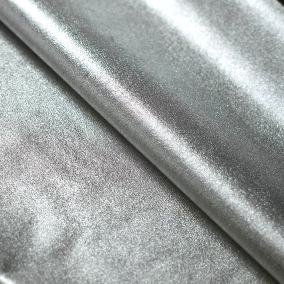 Metallic Silver Stretch Lame Nylon Spandex Lycra Fabric Best