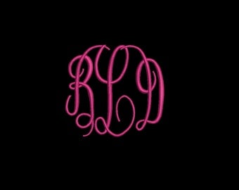 Fancy Monogram Embroidery Font - 3 Size Embroidery Designs Monogram Fonts BX Embroidery Fonts ~ INSTANT DOWNLOAD ~