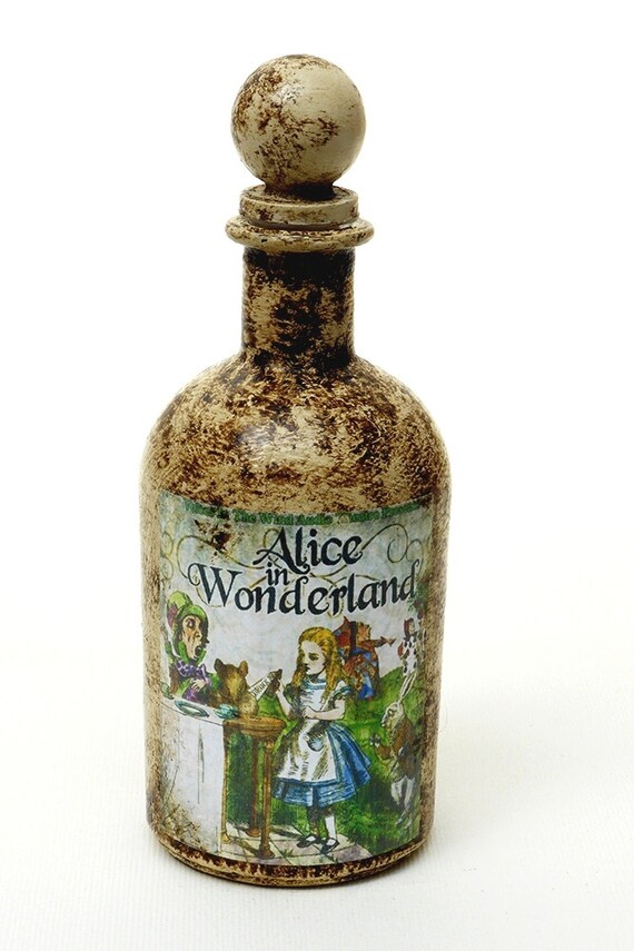 Alice in Wonderland Bottle. Drink Me Bottle. by RubyAliceandMe Alice in Wonderland Bottle. Drink Me Bottle. by RubyAliceandMe