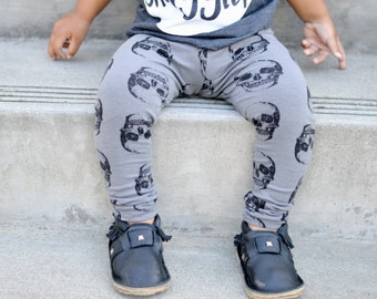 Grey Skull Leggings or Harem Pants