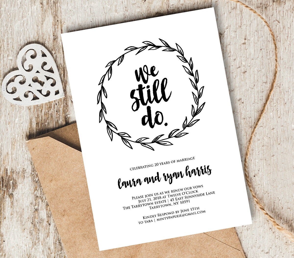 Vow Renewal Invitation Instant Download We Still Do Wedding Anniversary Invite Template 0440