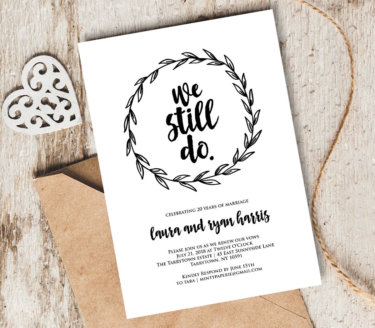 Vow Renewal Invitation INSTANT DOWNLOAD We Still Do Wedding 