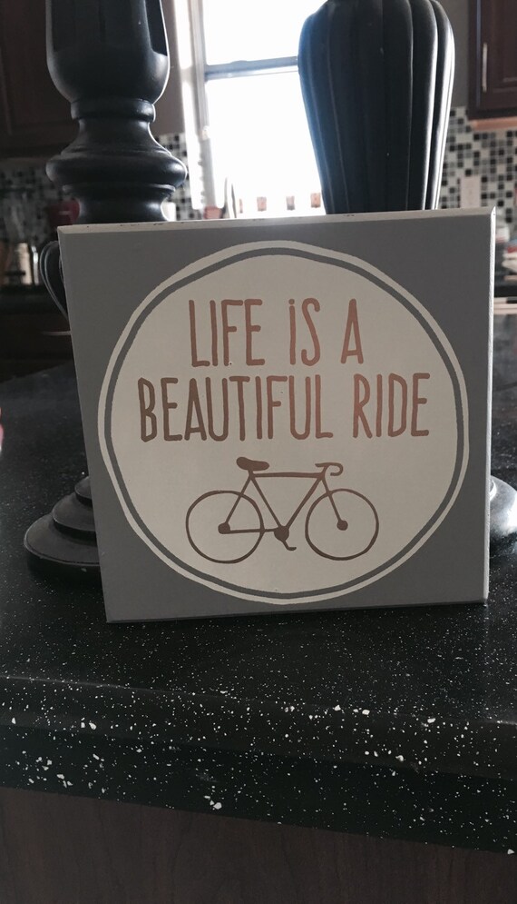 Life is a beautiful ride wood sign by BorjaBoutique on Etsy