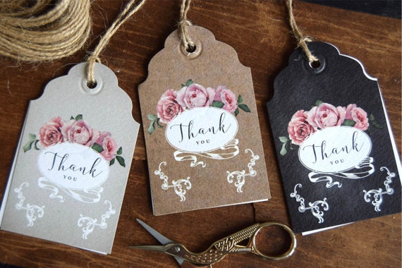 Personalised Bridesmaid Thank You Tags and Bridal Party