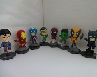 Mister A Gift Marvel Avengers set of 8 Plastic Cake toppers