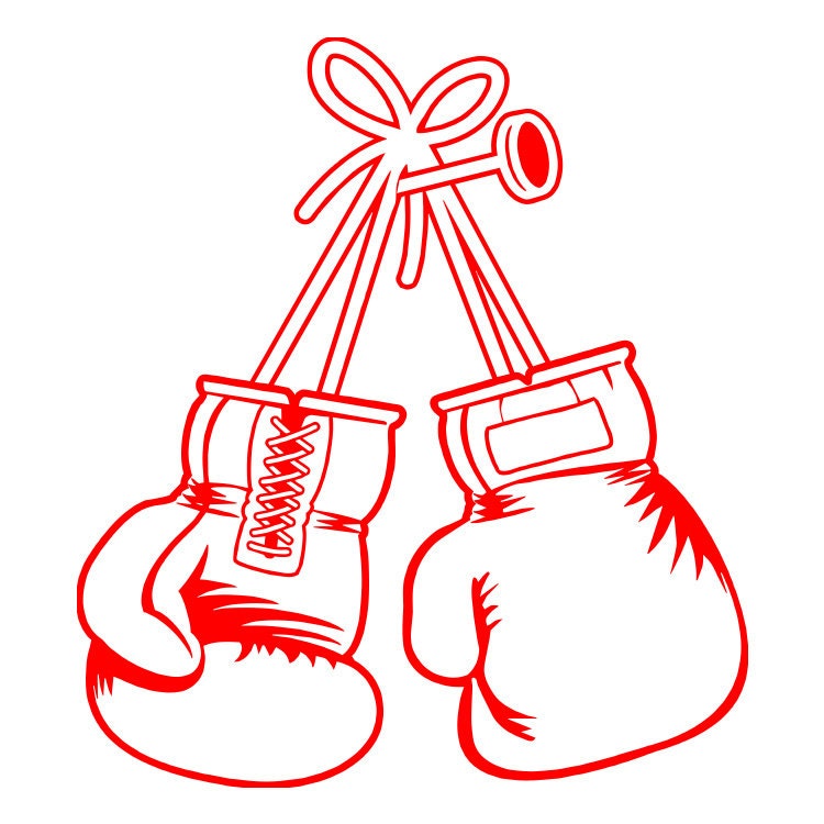 Boxing Gloves Vinyl Decal