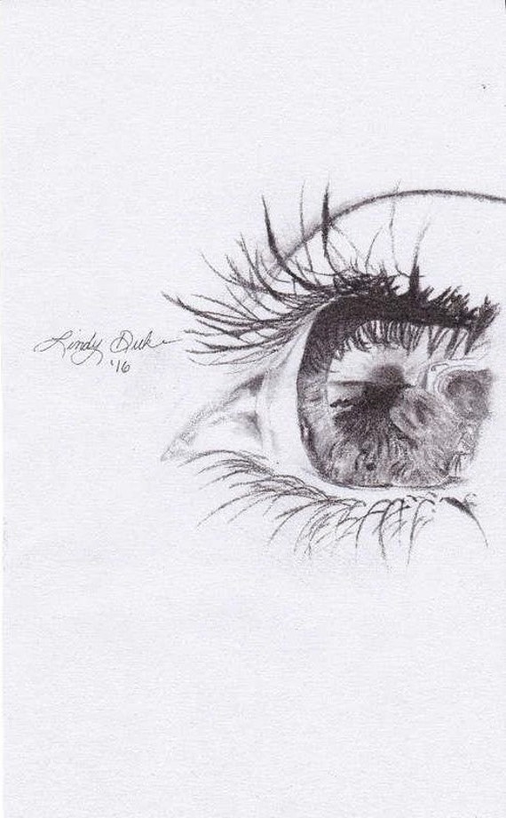 Realistic Eye Print by artbylindyjane on Etsy