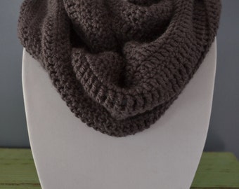 Items similar to Charcoal Gray, jersey infinity scarf, Nomad scarf ...