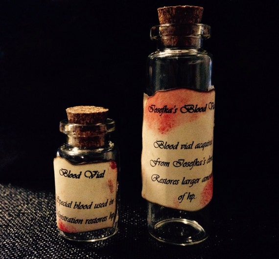 Unfilled Bloodborne Inspired Blood Vials read description