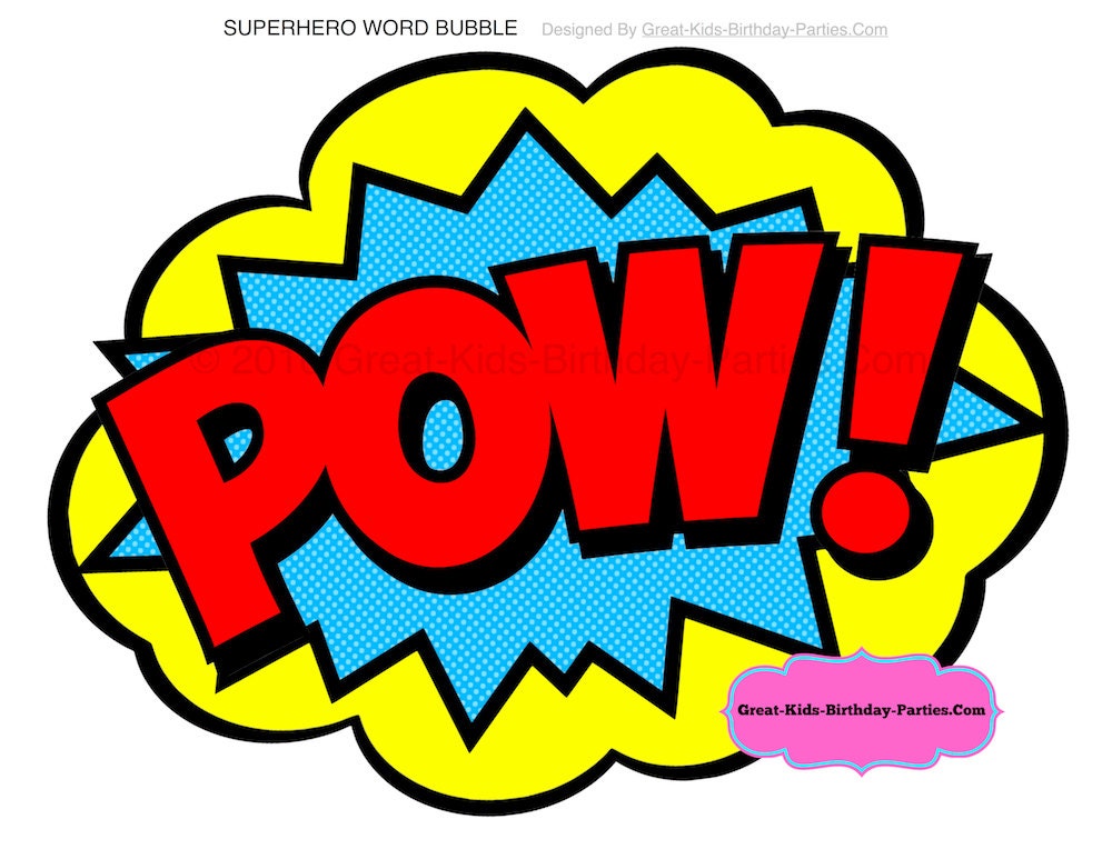 Superhero Word Bubbles Superhero Clipart Superhero