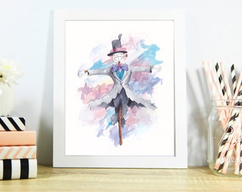 Howl's Moving Castle Turnip Head Watercolor Studio Ghibli Art Print *FREE SHIPPING*