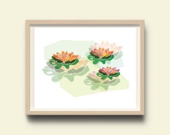 Nature, modern art, flower print, flowers print, wall print, art, botanical print, instant download, colorful wall art, botanical printable