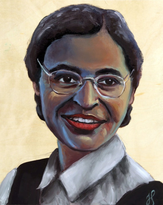 Rosa Parks Archival Print Portrait of Rosa Parks by Jess