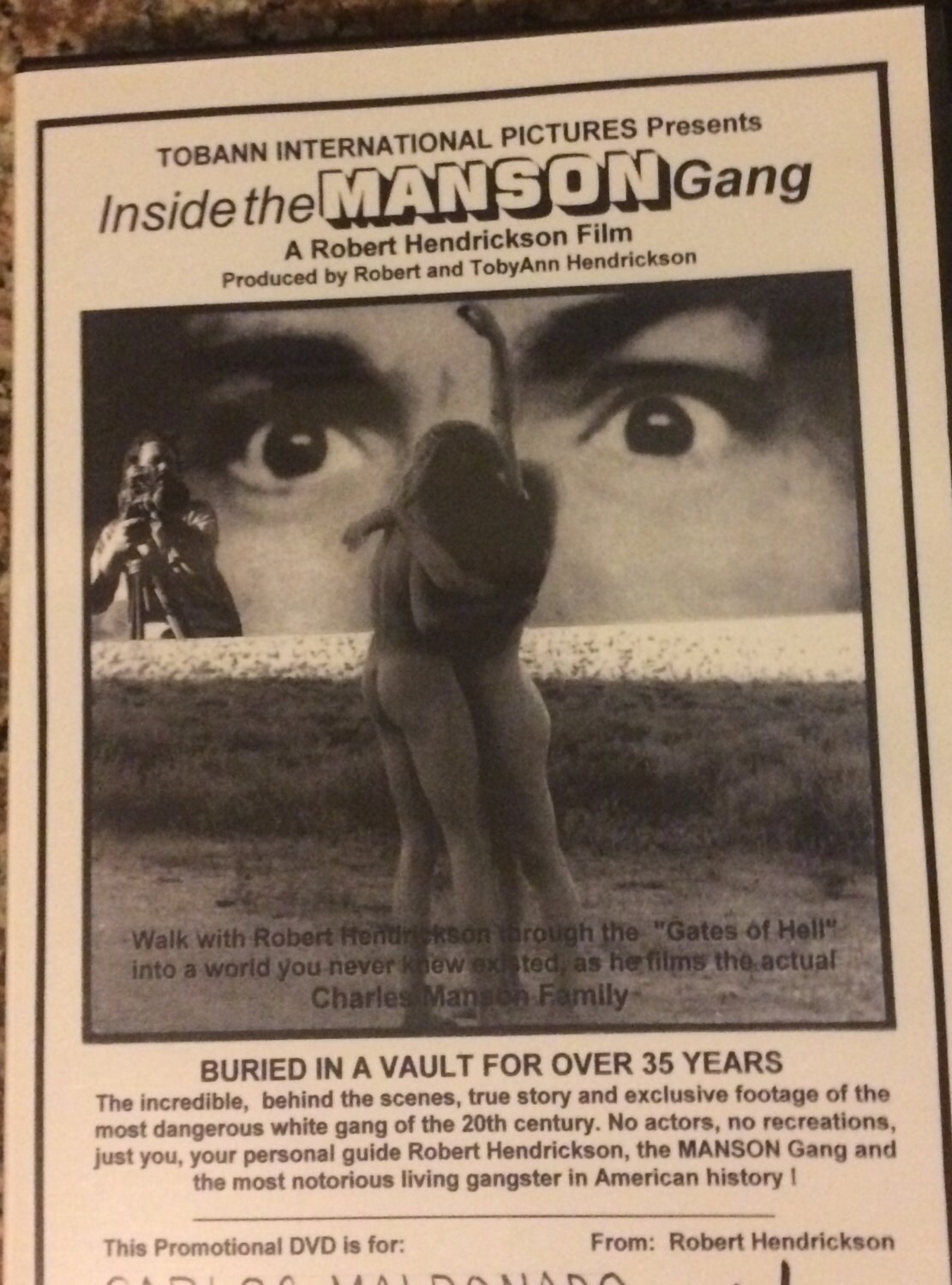 Charles Manson Inside The Manson Gang Inside The Manson Gang DVD Used-Like New
